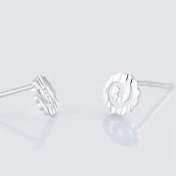 Boucles D'oreilles Puces Selima Argent Blanc