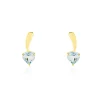 Boucles D'oreilles Puces Salona Or Jaune Topaze