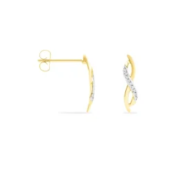 Boucles D'oreilles Puces Smina Or Jaune Diamant
