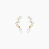 Boucles D'Oreilles Puces Sparkle Or Jaune Oxyde De Zirconium