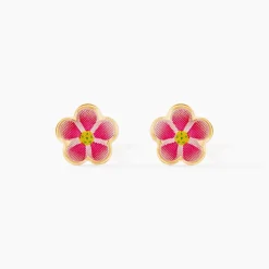 Boucles D'oreilles Puces Syna Fleur Or Jaune