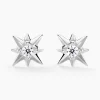 Boucles D'oreilles Puces Semira Argent Blanc Oxyde De Zirconium