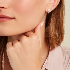 Boucles D'oreilles Puces Shimmel Or Jaune Oxyde De Zirconium