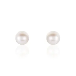 Boucles D'oreilles Puces Suki Or Jaune Perle De Culture