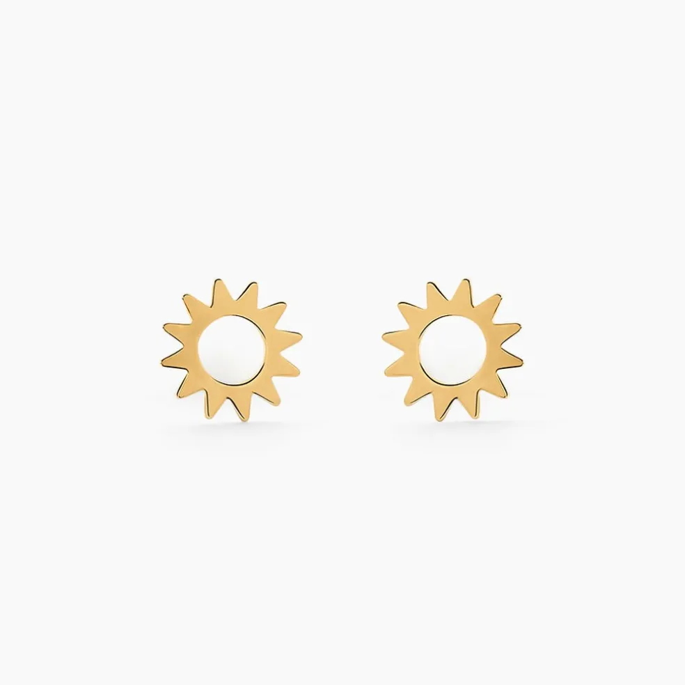 Boucles D'oreilles Puces Sunlight Or Jaune