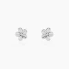 Boucles D'oreilles Puces Sulya Argent Blanc