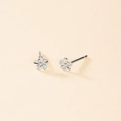 Boucles D'oreilles Puces Sulya Argent Blanc