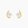 Boucles D'oreilles Puces Sevde Or Jaune Oxyde De Zirconium