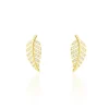 Boucles D'oreilles Puces Tourkia Or Jaune Oxyde De Zirconium