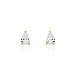 Boucles D'oreilles Puces Tierra Or Jaune Oxyde De Zirconium