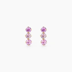 Boucles D'oreilles Puces Trystan Or Jaune Oxyde De Zirconium