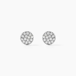 Boucles D'oreilles Puces Teani Or Jaune Diamant