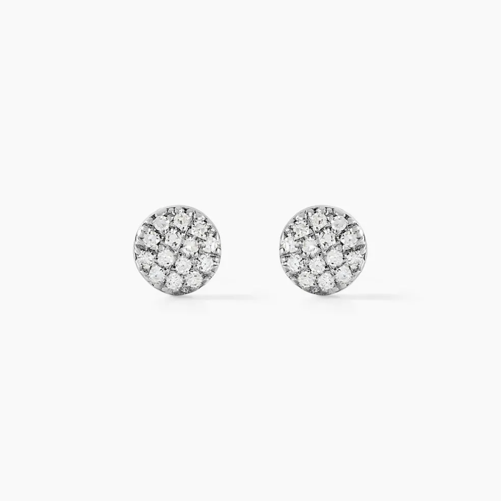 Boucles D'oreilles Puces Teani Or Jaune Diamant