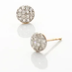 Boucles D'oreilles Puces Teani Or Jaune Diamant