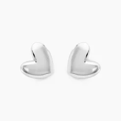 Boucles D'oreilles Puces Te Amo Argent Blanc