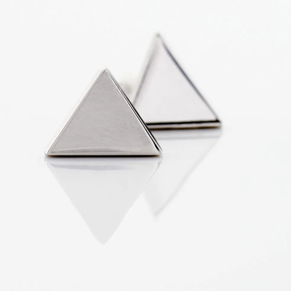 Boucles D'oreilles Puces Trilia Argent Blanc