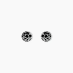 Boucles D'oreilles Puces Teani Or Blanc Diamant