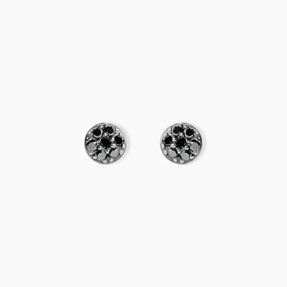 Boucles D'oreilles Puces Teani Or Blanc Diamant