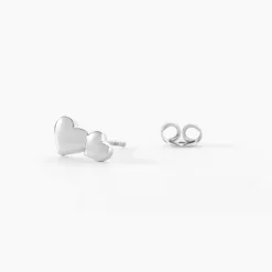 Boucles D'oreilles Puces Te Amo Argent Blanc