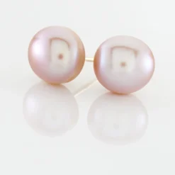 Boucles D'oreilles Puces Ursulina Or Jaune Perle De Culture