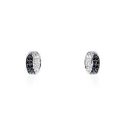Boucles D'oreilles Puces Urania Or Blanc Diamant