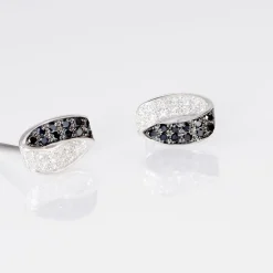 Boucles D'oreilles Puces Urania Or Blanc Diamant