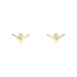Boucles D'oreilles Puces Volia Or Jaune Diamant