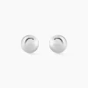Boucles D'oreilles Puces Virgie Argent Blanc