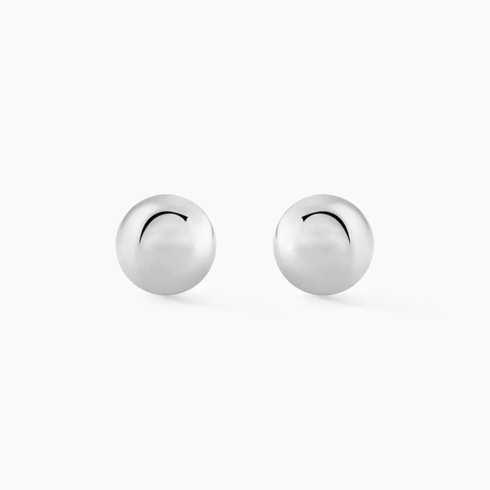 Boucles D'oreilles Puces Virgie Argent Blanc