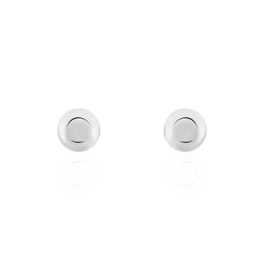 Boucles D'oreilles Puces Virgie Argent Blanc