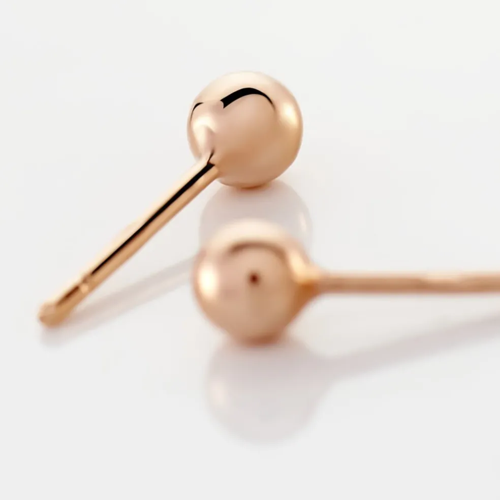 Boucles D'oreilles Puces Virgie Argent Rose