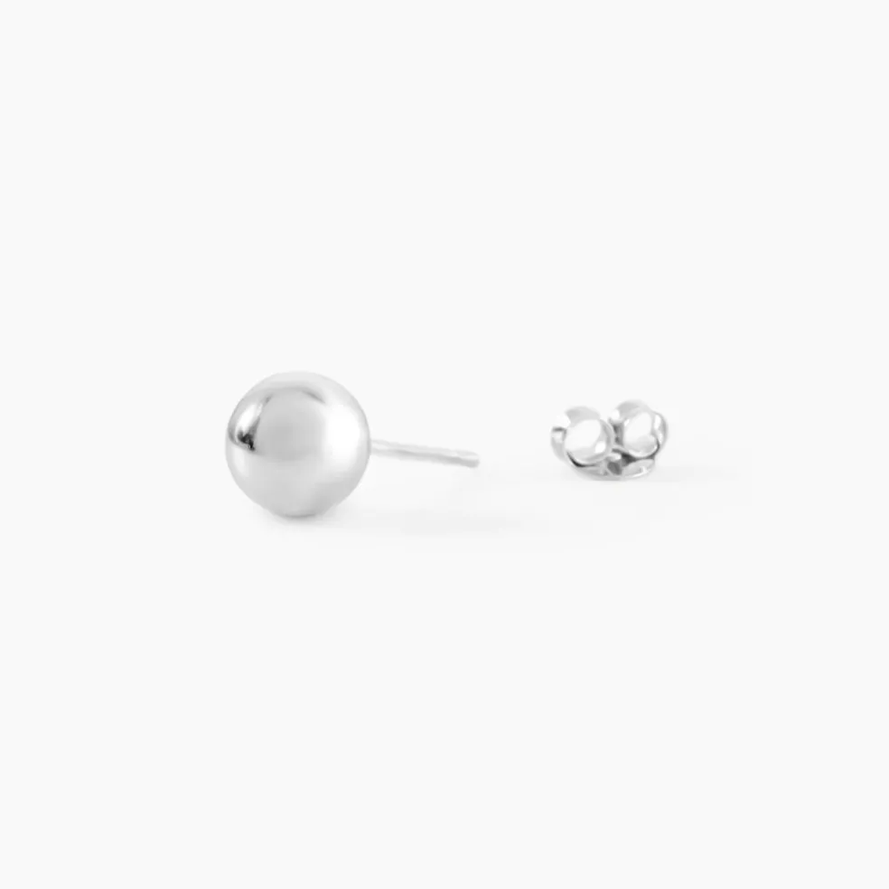 Boucles D'oreilles Puces Virgie Argent Blanc
