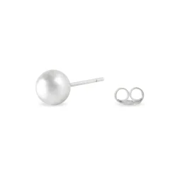 Boucles D'oreilles Puces Virgie Argent Blanc