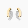 Boucles D'oreilles Puces Vero Or Jaune Oxyde De Zirconium