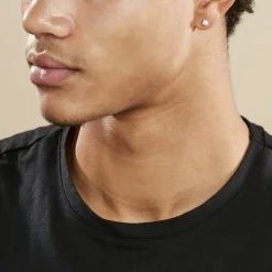 Boucles D'oreilles Puces Victoria Or Blanc Diamant