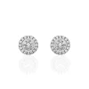 Boucles D'oreilles Puces Verane Argent Blanc Oxyde De Zirconium
