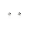 Boucles D'oreilles Puces Victoria Platine Blanc Diamant