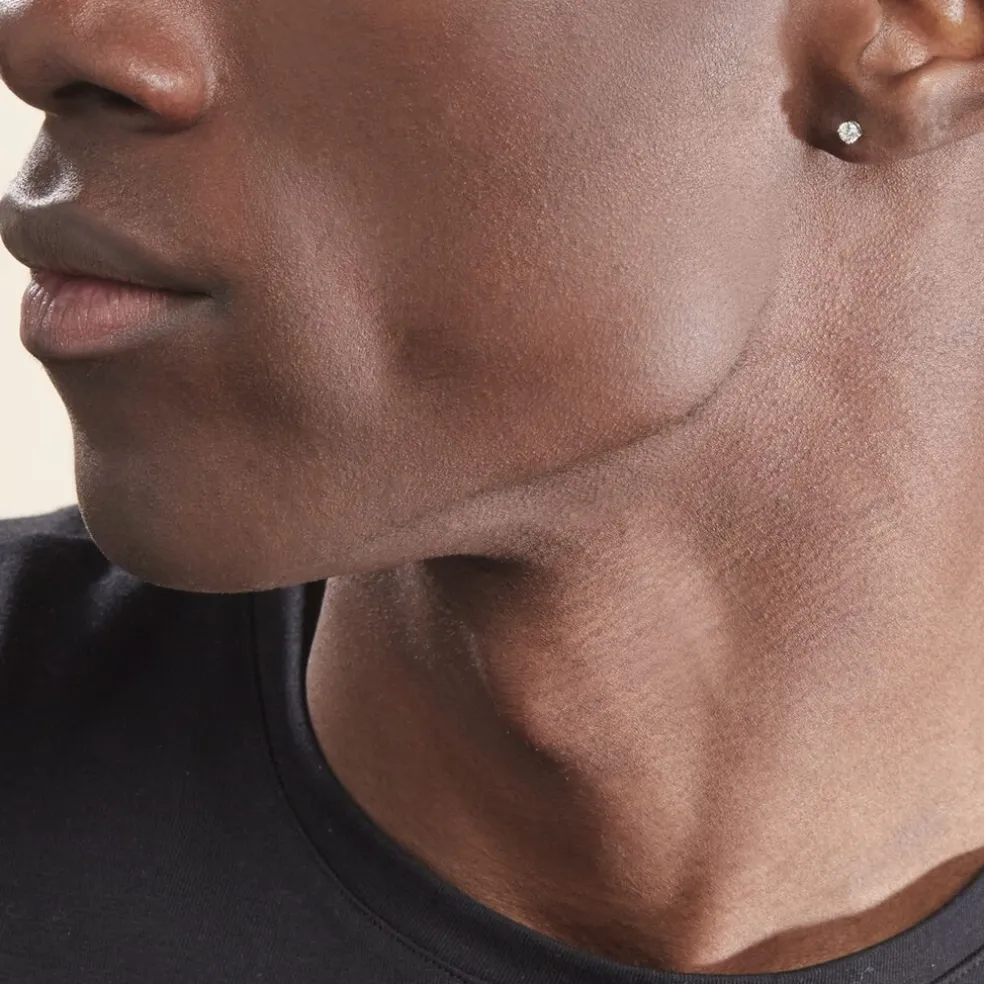 Boucles D'oreilles Puces Victoria Platine Blanc Diamant