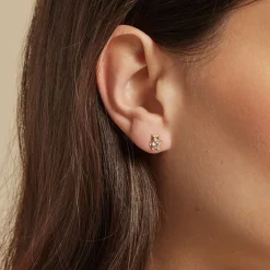 Boucles D'oreilles Puces Winny Or Jaune Oxyde De Zirconium