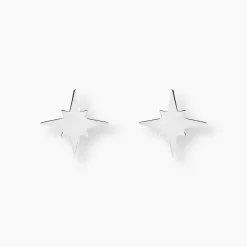 Boucles D'oreilles Puces Wiem Argent Blanc