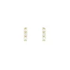 Boucles D'oreilles Puces Youssa Barrettes Or Jaune Oxyde De Zirconium