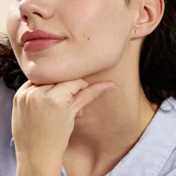 Boucles D'oreilles Puces Youssa Barrettes Or Jaune Oxyde De Zirconium