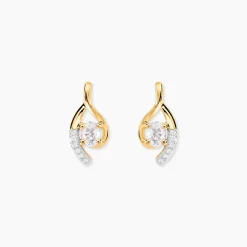 Boucles D'oreilles Sagesse Or Jaune Oxyde Oxyde