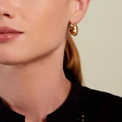 Boucles D'oreilles Siofra Acier Jaune