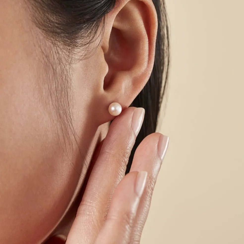 Boucles D'oreilles Suki Or Jaune Perle De Culture