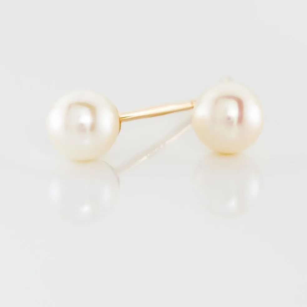 Boucles D'oreilles Suki Or Jaune Perle De Culture