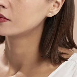 Boucles D'oreilles Suki Or Jaune Perle De Culture