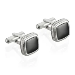 Boutons De Manchette Acier Bicolore Leucetios
