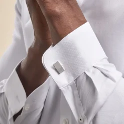 Boutons De Manchette Acier Blanc Moritz