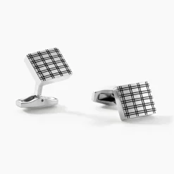 Boutons De Manchettes Jourdan Athos Acier Argenté